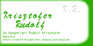 krisztofer rudolf business card